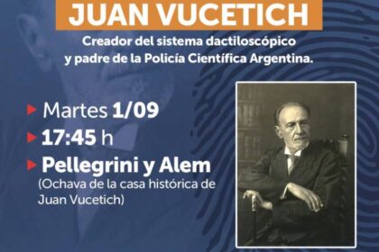 LA MUNICIPALIDAD DE DOLORES INAUGURA UN MONUMENTO EN HOMENAJE A JUAN VUCETICH EN EL DÍA DE LA DACTILOSCOPÍA