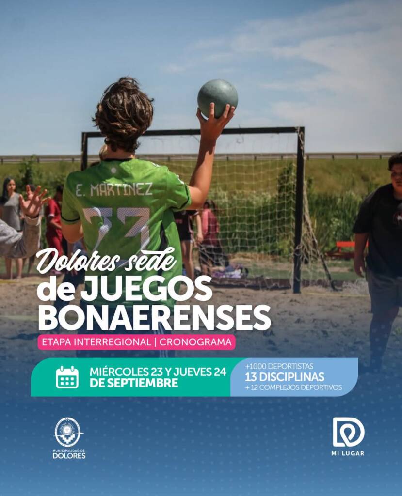 JUEGOS BONAERENSES 2026: DOLORES SERÁ SEDE DE LA ETAPA INTERREGIONAL