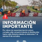 CORTE DE TRÁNSITO EN CALLE LAMADRID POR OBRAS DE REPAVIMENTACIÓN