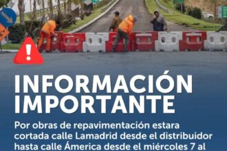 CORTE DE TRÁNSITO EN CALLE LAMADRID POR OBRAS DE REPAVIMENTACIÓN